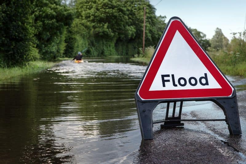 Avoid flooded areas